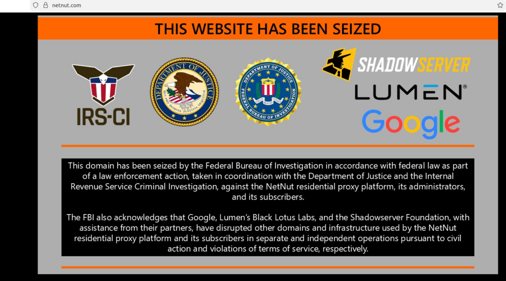 FBI Seizes NetNut Proxy Platform, Popa Botnet – Krebs on Security