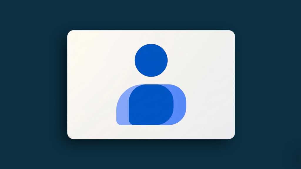 google contacts logo in a white rectangle over a dark blue background