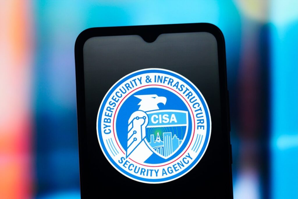 CISA logo on a smartphone