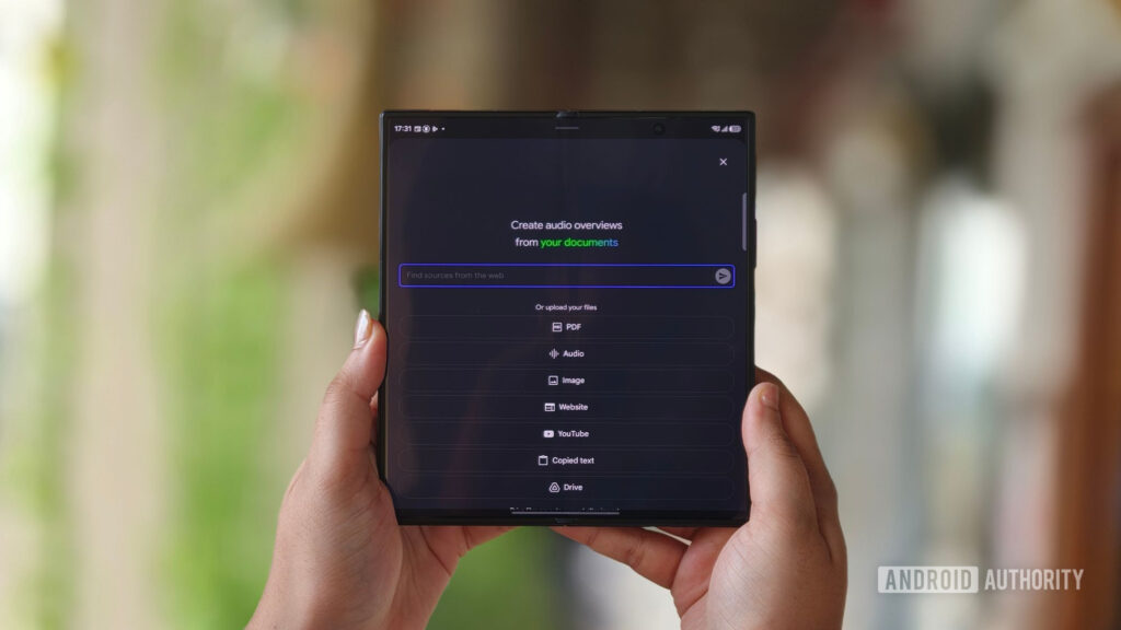 Gemini Notebook app opened on Galaxy Z Fold 8 Ultra